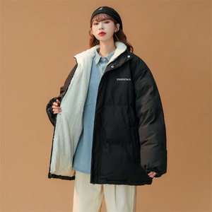 ！2023冬季男女同款棉衣情侣中性风立领棉服外套MY101特P78图片