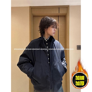 现货冬季美拉德立领飞行夹克廓形高街棒球服加棉加厚棉衣外套图片