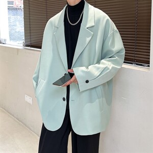 秋季小西装西服外套男ins上衣英伦单西宽松休闲 A071-X06-P85,男装西服,电商A071