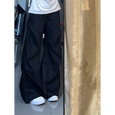 【网图有货】褶皱微喇西裤垂坠感高级感冰丝裤子MH228CC-特P45，男装西裤，星座1007（原301D）
