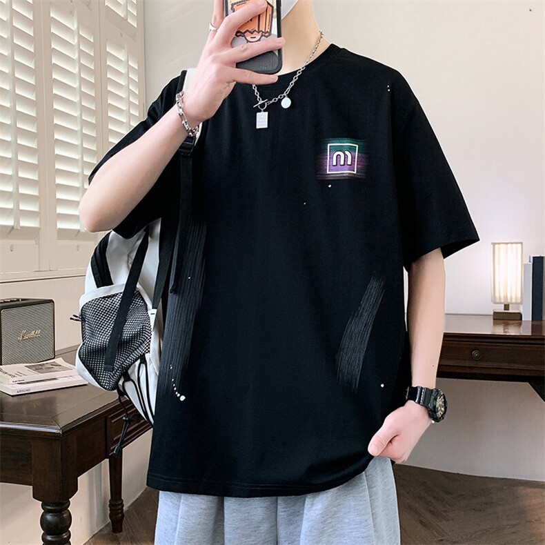 夏季男短袖t恤高品质多工艺发泡印大码T恤衫HF8522-P34,男装T恤,星座1206（原A206）