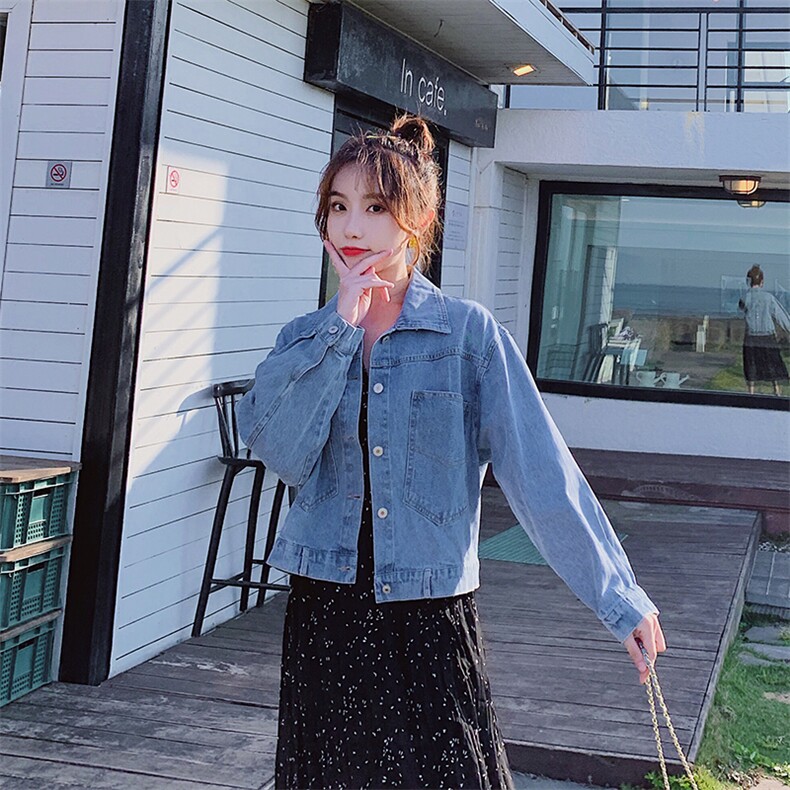 现货新款个性后背单排扣牛仔外套163-1008-P100-控158,女装短外套,拾菱