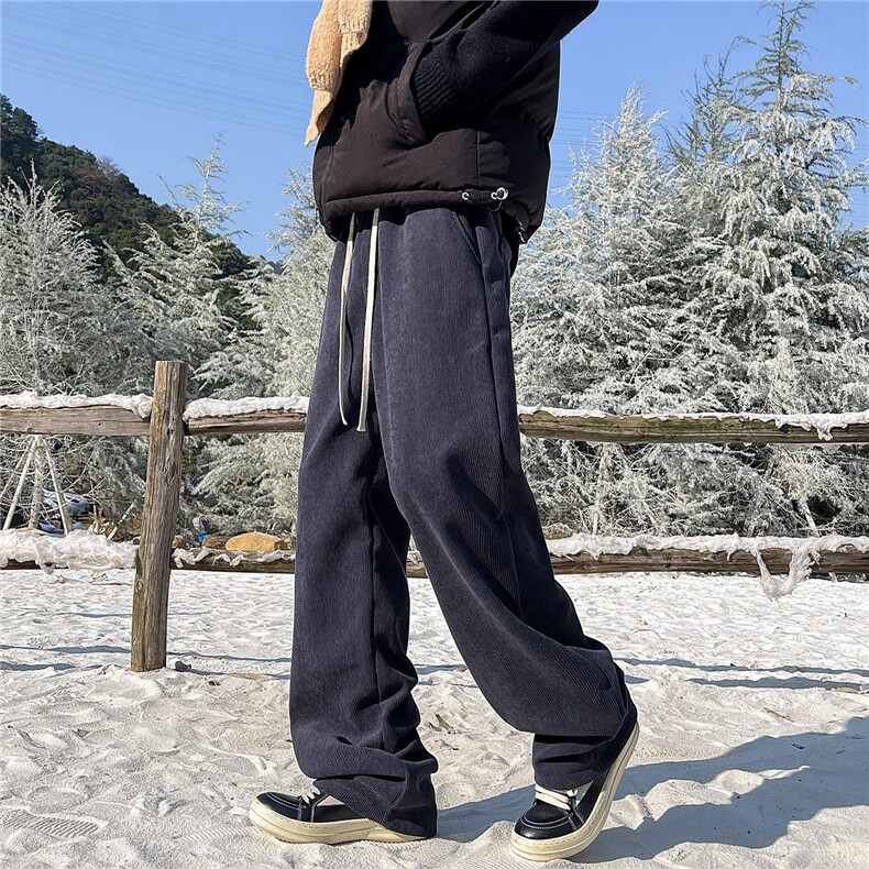 灯芯绒裤子男冬季加绒高个子直筒拖地裤KZ089加长-KZ089加长加绒,男装卫衣,电商B312