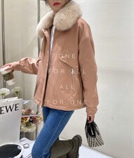 狐狸毛领派克，其它，虹朵朵