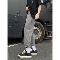 2025夏季新品七分休闲萝卜裤潮流脚口扣袢K383-P30，男装休闲裤，电商A178