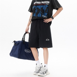 8XL-M 夏季凉感冰丝速干短裤男透气五分休闲裤宽松刺绣DK1537P35图片