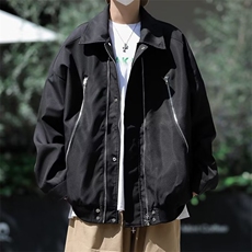 2024冬季新款拉链设计感高街夹克外套机能飞行服外套W5375-P68，男装夹克，星座412-2