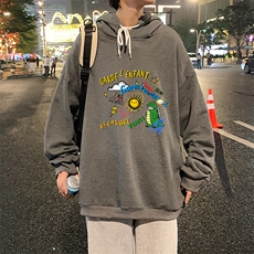 WY2219-P35纯棉连帽卫衣男大码运动帽衫宽松薄外套男，男装卫衣，电商A040