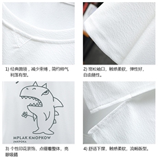Q11092-P30春夏季七分袖t恤男大码五分袖男短袖中袖展架，男装T恤，电商A040A