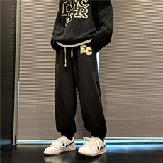 秋季新款华夫格贴标大码休闲裤玉米粒长裤子K265*P50*控68，男装休闲裤，星座227-2