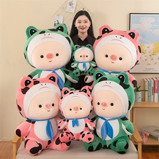 乐乐玩具厂 胖嘟嘟变身青蛙猪公仔
