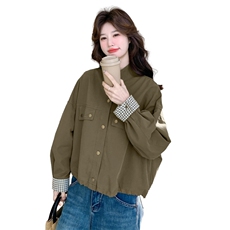 出货工装军绿色外套2C198-6829-P155K248，女装短外套，2C198