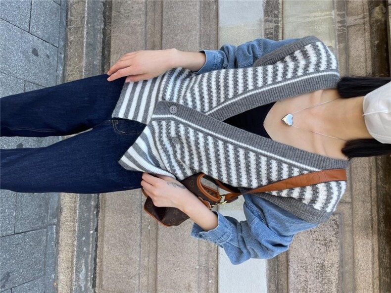 秋季新款针织拼接牛仔外套，其它，88名店