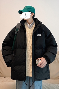 新款男冬季加厚立领纯色港风棉衣M065B-P90控148图片