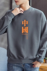 春秋新款2022潮流男士风印花卫衣潮学生圆领打底衫F083-P16，男装T恤，星座1816-2（原1210–2）