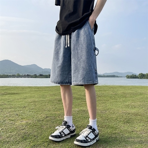 美式高街工装牛仔短裤 A451特P35 控55图片