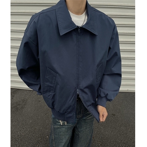 黑墙春季翻领飞行服夹克短款外套男装宽松外套春装拉链衫S384特68图片
