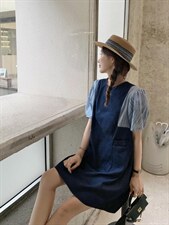 牛仔连衣裙，女装连衣裙，肆尔