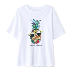 夏装搭配一整套女2024新款时尚炸街休闲减龄气质t恤阔腿裤，女装T恤，时尚俏佳人