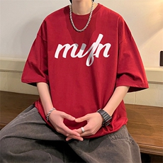 抖音得物二开现货220克夏装重磅美式高街宽松短袖t恤MT289，男装T恤，电商A486-1