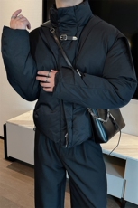 小众设计结构立领保暖棉服外套金属装饰简约高级加厚棉衣M131P158，男装棉衣，电商B267