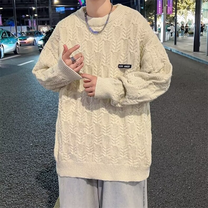 美式圆领毛衣男慵懒风休闲针织衫YM023P43,男装针织衫/毛衣,星座1116-2