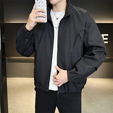 现货美式蝙蝠袖立领夹克外套男2026新款短款外套JK02636-P75，男装夹克，星座308B-2