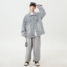 《现货主推》春季破洞牛仔夹克外套GXX03-P80控118，男装夹克，电商C303