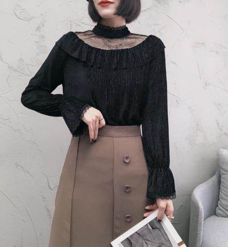 【丝绒拼接打底衣】春季新款，女装，易霏金熙