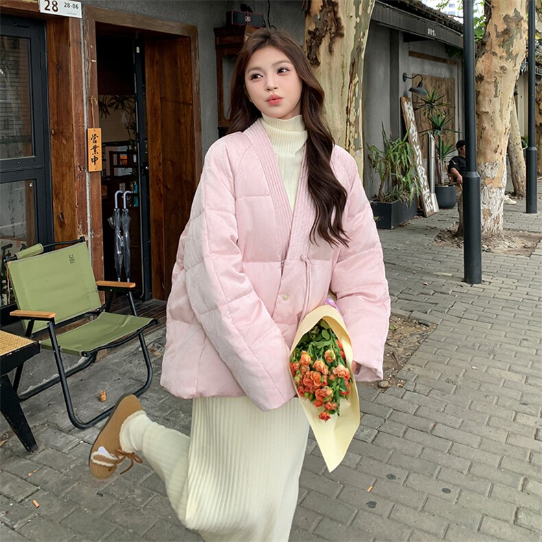 【现货主推】2025冬宽松显瘦风羽绒服外套2C372-9060-P255控368,女装羽绒服,2C372