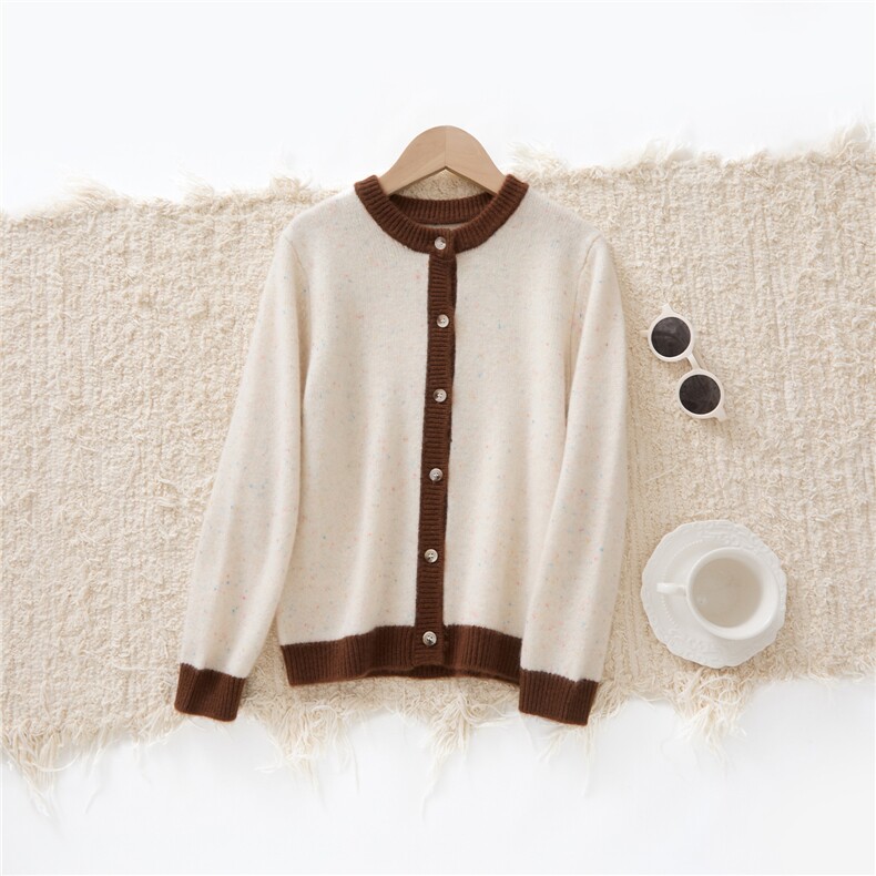 秋冬时尚百搭通勤简约彩点开衫加厚儿童羊绒衫，童装儿童羊绒衫，跳跳羊儿童羊绒衫