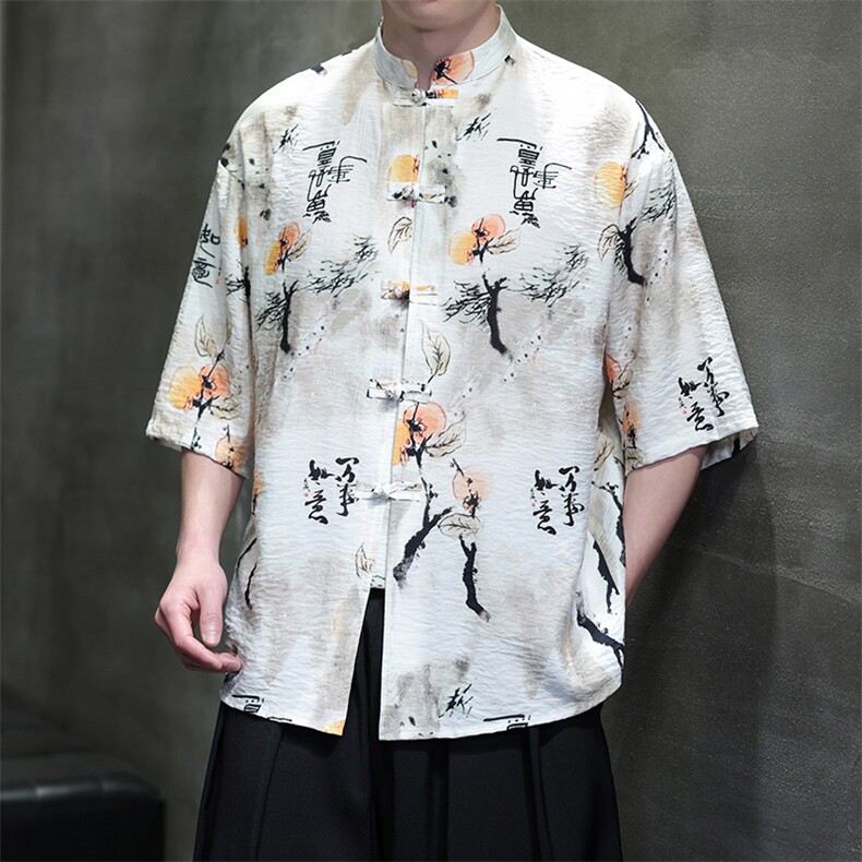 风数码印花衬衫C2501-P55,男装衬衫,星座815-1（原A203A）
