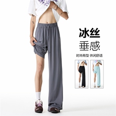 2026夏季新款凉感有弹力宽松冰丝休闲裤B315-K25787-特p30控58，男装休闲裤，电商B315