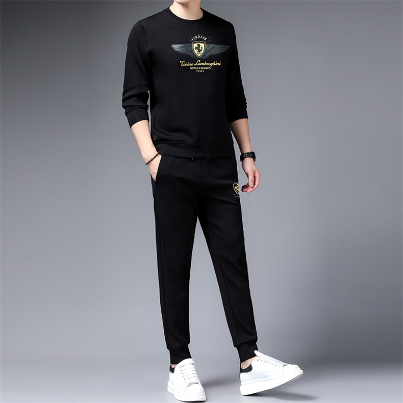 SA9653-2钱塘2020-2中青年男士时尚休闲百搭帅气卫衣套装P152,男装休闲套装,钱塘207-2