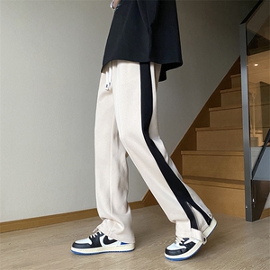 夏季宽松直筒大码开衩运动裤休闲裤227-2*K852*P45控68