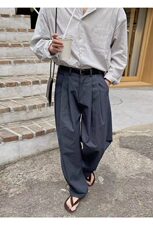 亚麻休闲裤男士春夏季高级感百搭宽松直筒透气阔腿长裤子，男装休闲裤，星座218-1（原230）