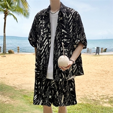 线条字母套装TZ77820特P45衬衫DCS77821特P27DK77822特P18套装控，男装衬衫，星座227-7