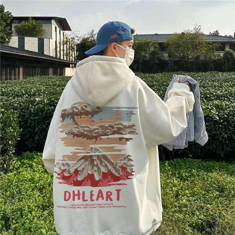 抖音供货、复合重磅400克现货连帽卫衣宽松上衣FM418-P45,男装卫衣,星座610B-1