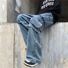 牛仔裤男秋季潮大码休闲裤子高街N603P58，男装牛仔裤，星座1116-2