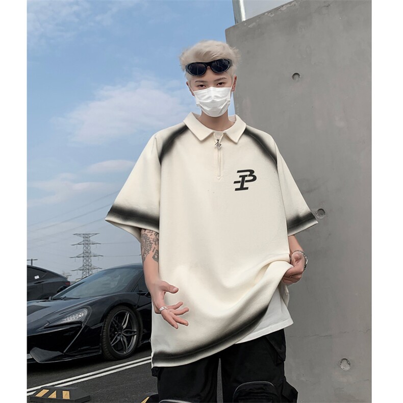 polo衫短袖t恤男夏季宽松休闲半拉链体恤衫XZ514-2-202489-P63,男装T恤,星座514-2(原B239)