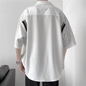 短袖衬衫春款男港风潮流H10P30图片