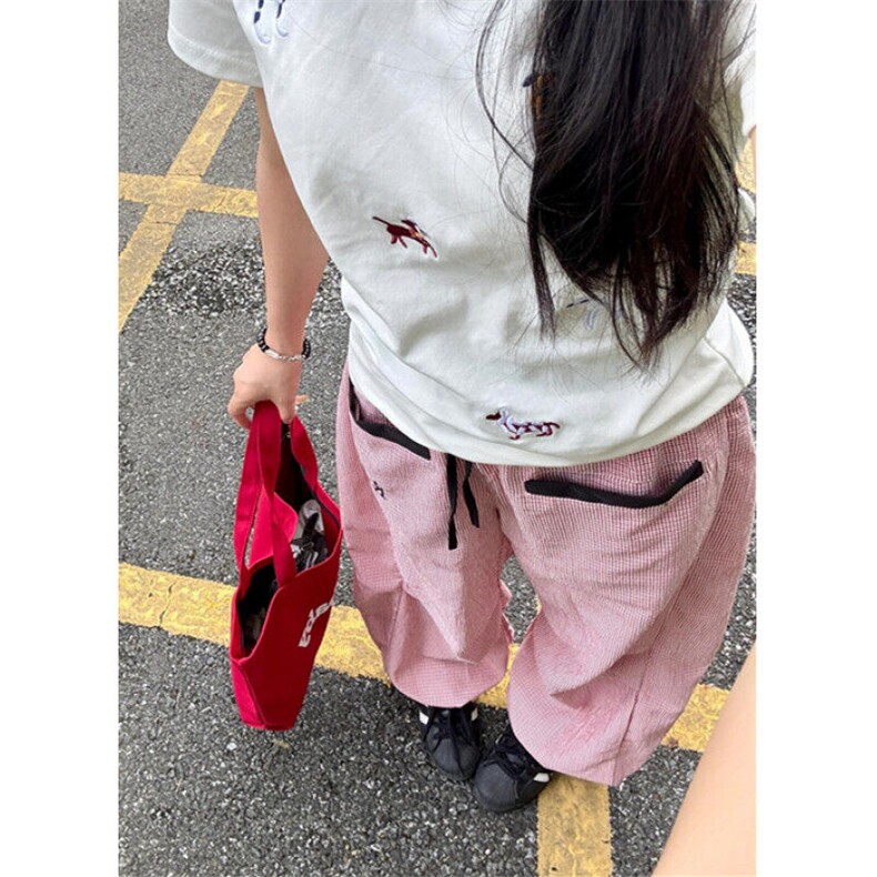 美式街头条纹弯刀裤女2025超火夏装街头撞色腰头拼接KB3048,男装休闲裤,星座1116A（原606A-3）