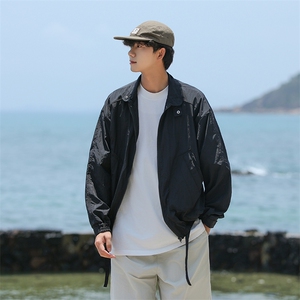 夏男防晒衣夹克长抽绳宽松夹克衫外套FS324 P45图片