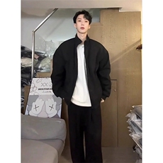 W9307-P65网图现货新款美式复古教练员立领夹克宽松潮流外套，男装夹克，星座1608-2