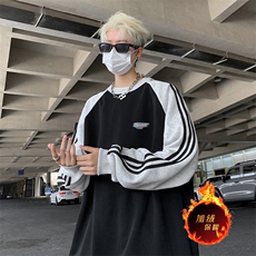 黑色拼花灰袖（加绒）