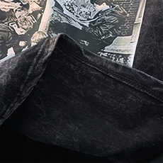 男秋季新款圆领时尚潮牌青春流行前后印做旧水洗长袖BY58P37，男装T恤，星座1116-2
