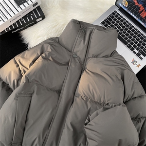 F46-P90 美式潮牌高级感羽绒面包服冬季韩系立领短款棉服外套男图片