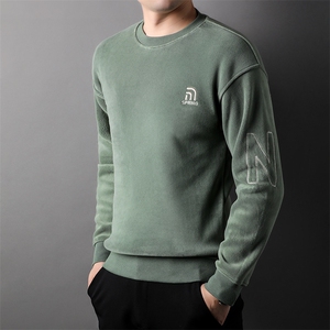 男卫衣中青年时尚休闲冬季男装厚款奥粒绒卫衣圆领宽松HPM838-P67图片