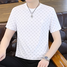 夏季冰丝短袖圆领时尚凉感休闲青年修身短袖T恤上衣XD3762-P30，男装T恤，星座310B-3