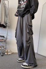 8XL-M特大码冰丝裤男美式工装裤高腰垂感宽松防晒阔腿裤K962P45，男装防晒衣，电商D206-1